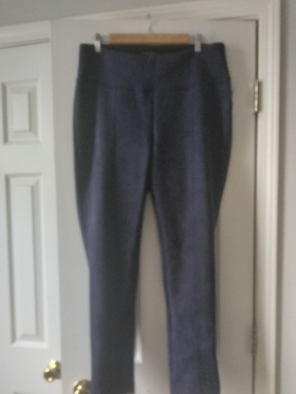 Andrew Marc Navy Ponte Slim Leg Pants